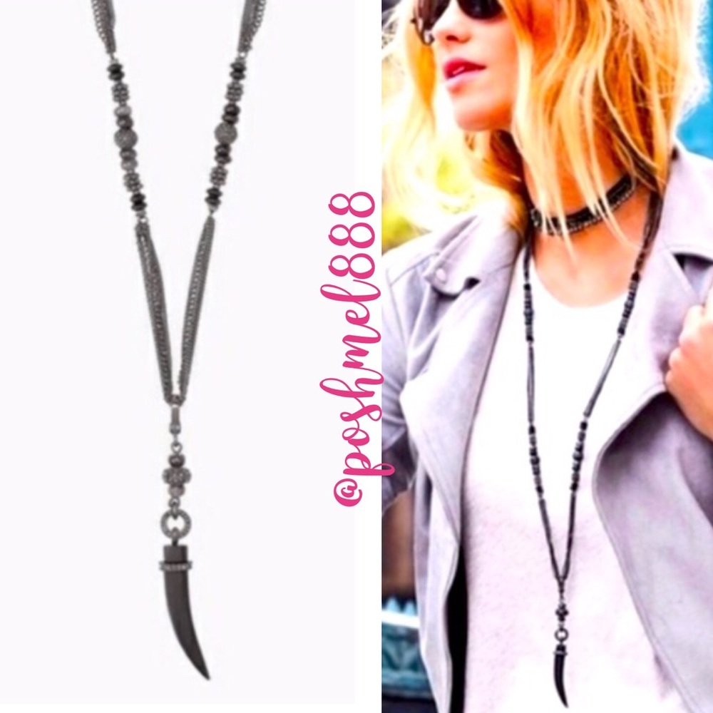 Stella & Dot 'Retired' Arlo Horn Pendant Necklace
